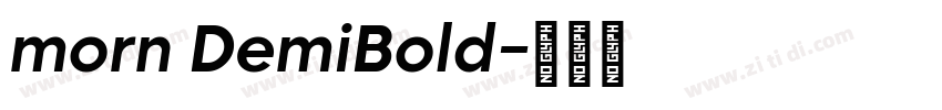 morn DemiBold字体转换